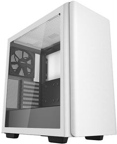 Корпус eATX Deepcool CK500 WH без БП, окно из закаленного стекла, 140мм вентилятор спереди и 140мм вентилятор сзади, белый