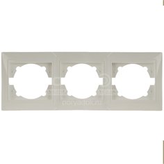 Рамка трехпостовая, горизонтальная, керамика, слоновая кость, TDM Electric, Таймыр, SQ1814-0128
