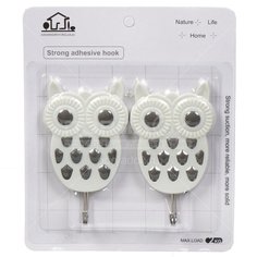 Крючки самоклеящ 2 шт Совы 6,5*11,5см Y9-213