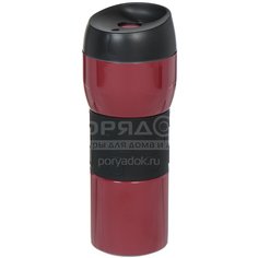 Термокружка нержавеющая сталь, пластик, 0.42 л, Daniks, красный глянец, XG-8078-19-1650