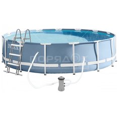Бассейн каркасный Intex, 457х122 см, Prism Frame, 26726NP, фильтр-насос, лестница, подстилка, тент, 16805 л