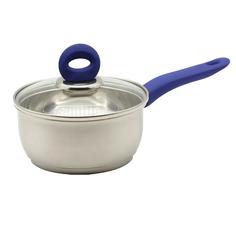 Ковш Regent Inox Azzurro со стеклянной крышкой, 16х7,5см, 1,5л