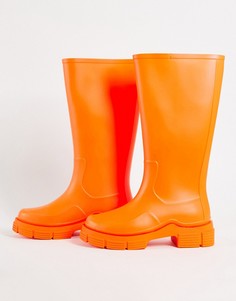 Резиновые сапоги оранжевого цвета ASOS DESIGN-Оранжевый цвет