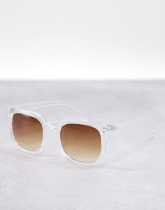 Солнцезащитные очки с квадратными линзами в прозрачной оправе AJ Morgan-Коричневый цвет