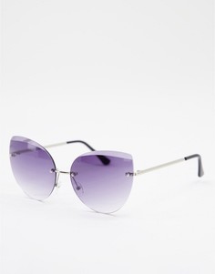 Солнцезащитные очки «кошачий глаз» без оправы AJ Morgan-Черный цвет