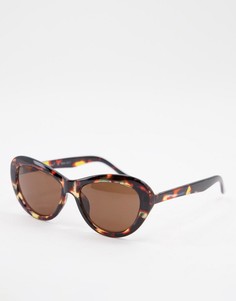 Коричневые солнцезащитные очки с черепаховой оправой «кошачий глаз» AJ Morgan-Коричневый цвет
