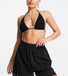 Черные пляжные шорты ASOS DESIGN Tall-Черный цвет