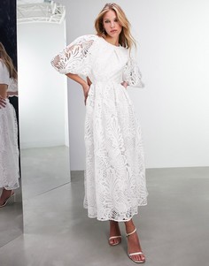 Свадебное платье из прорезного кружева с вышивкой ASOS EDITION Avery-Белый