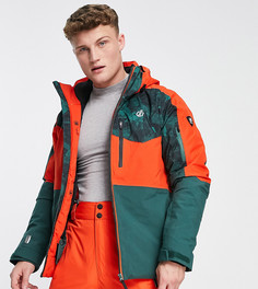 Горнолыжная куртка янтарного и зеленого цвета Dare 2b Supernova-Оранжевый цвет