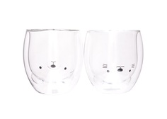 Набор стаканов с двойным стеклом animals 280 мл (2 шт) (repast) прозрачный 20x10x10 см.