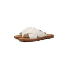 Комбинированные шлепанцы Woody Chloé Chloe
