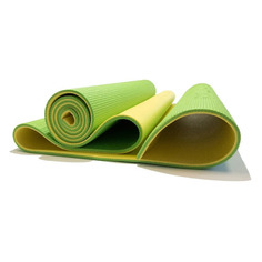 Коврик Original FitTools FT-YGM06S для фитнеса дл.:1900мм ш.:610мм т.:6мм зеленый/желтый (FT-YGM06S-