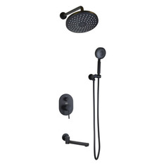 Душевая система для ванны с душем BRONZE DE LUXE Scandi 14582B, черный