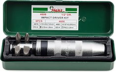 Отвертка с набором вставок HANS с битами 1/2&quot; 4606 (хром)
