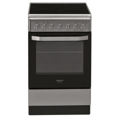 Плиты электрические плита электрическая HOTPOINT-ARISTON HS5V5PMX/RU 4 конфорки 85х50х60см стеклокерамика серебристая