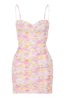 Розовое платье с цветочным принтом Magda Butrym