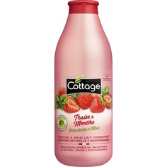 Увлажняющий гель для душа и пена для ванны 2 в 1 Moisturizing Shower Gel & Bath Milk – STRAWBERRY & MINT Cottage