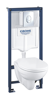 Система инсталляции для подвесного унитаза GROHE QuickFix Solido 4-в-1, хром (39400000)