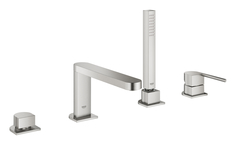 Смеситель для ванны GROHE Plus на 4 отверстия, суперсталь (29307DC3)