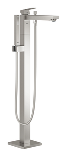 Смеситель для ванны GROHE Eurocube отдельностоящий с ручным душем, суперсталь (23672DC1)