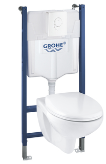 Система инсталляции GROHE Solido 4-в-1 для подвесного унитаза, хром (39398000)