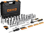 Профессиональный набор инструментов для авто Deko DKAT121 в чемодане (121 предмет) черно-желтый ДЕКО