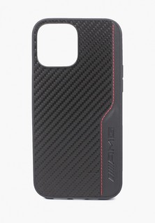 Чехол для iPhone Mercedes-Benz AMG для iPhone 13 Pro Max PU Carbon effect Red stiching Hard Black