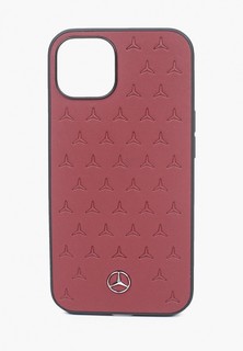 Чехол для iPhone Mercedes-Benz 13 Genuine leather Stars Hard Red