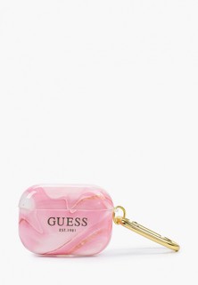 Чехол для наушников Guess Airpods Pro, TPU with carabin New Marble design Pink