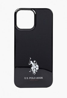 Чехол для iPhone U.S. Polo Assn. 13 Pro Max, Small horse Hard Black