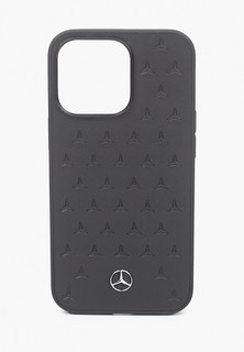 Чехол для iPhone Mercedes-Benz 13 Pro Genuine leather Stars Hard Black