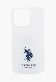 Чехол для iPhone U.S. Polo Assn. 13 Pro, Small horse Hard White