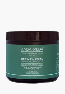 Маска для волос Amsarveda для интенсивного ухода за волосами с протеинами шелка Hair Mask Cream Intensive Treatment 400 мл