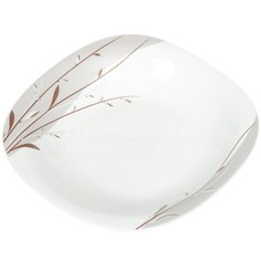 Тарелка суповая, стеклокерамика, 22.8 см, квадратная, Орфей, Daniks, 299094/NSP90T