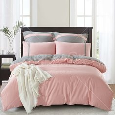 Постельное белье евростандарт, простыня 230х250 см, 2 наволочки 70х70 см, пододеяльник 200х220 см, Karteks, 100% хлопок, сатин, SО149