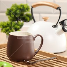 Кружка керамика, 450 мл, Бонн, подарочная упаковка, Daniks, HMA8-1, шоколад