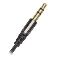 Зарядное устройство кабель AUX, OLMIO, Jack-Jack, плоский, 3.5 mm, черное, 038642
