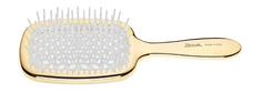 Расческа Janeke Rectangular Hair Brush Gold Colour