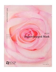 Тканевая восстанавливающая маска для лица SNP Rose Supercharged Mask, с розовой водой