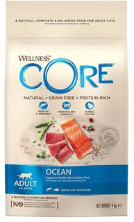 Сухой корм Wellness CORE &quot;Лосось с тунцом&quot; для взрослых кошек, 4кг Cor.E