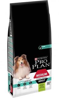 Сухой корм ProPlan для взрослых собак средних пород с чувствительным пищеварением, ягненок/рис, 14кг