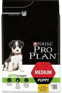Сухой корм Purina Pro Plan для щенков средних пород, курица, 3кг