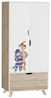 Шкаф распашной двухдверный Скандинавик Простоквашино white Smart