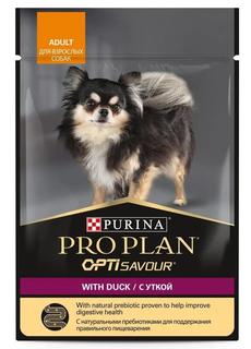 Влажный корм Pro Plan для собак мелких и карликовых пород, утка в соусе, 85гр