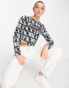 Темно-синий лонгслив Napapijri x Fiorucci-Голубой