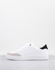 Белые кроссовки со шнуровкой и серыми вставками Truffle Collection-Белый