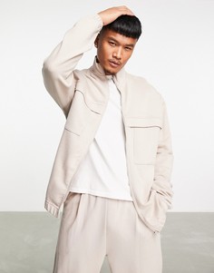 Бежевая строгая олимпийка в стиле oversized от комплекта ASOS DESIGN-Светло-бежевый цвет