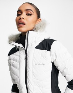 Утепленная лыжная куртка черно-белого цвета Columbia Bird Mountain-Черный цвет