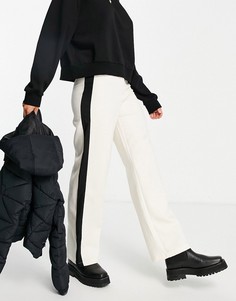 Классические брюки кремового и черного цветов от комплекта 4th & Reckless-Белый