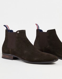 Коричневые замшевые ботинки челси Ben Sherman-Коричневый цвет